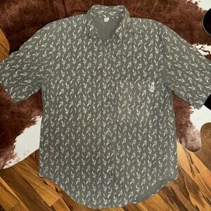 Women’s Green Button Up